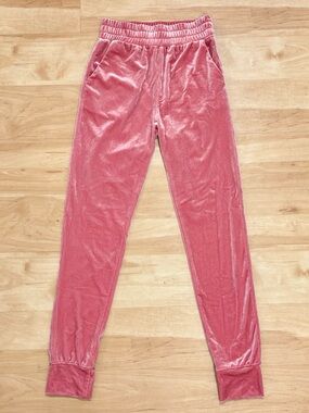 TIC TOC Hot Pink Velvet Joggers Pants